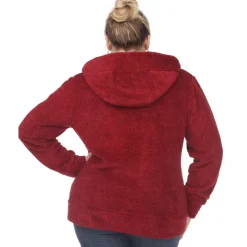 Hooded Sherpa Jacket - Plus