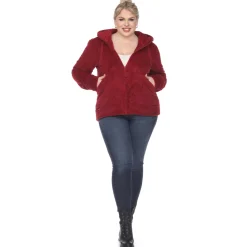 Hooded Sherpa Jacket - Plus