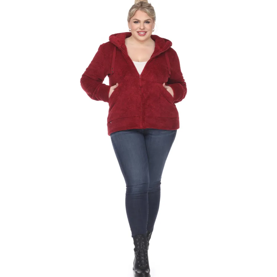 Hooded Sherpa Jacket - Plus