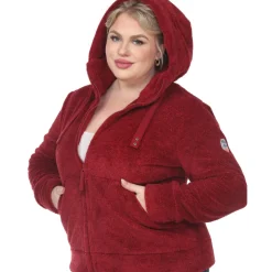 Hooded Sherpa Jacket - Plus