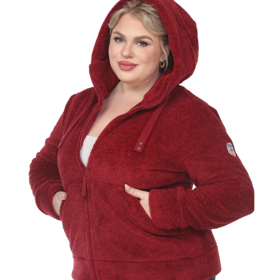 Hooded Sherpa Jacket - Plus
