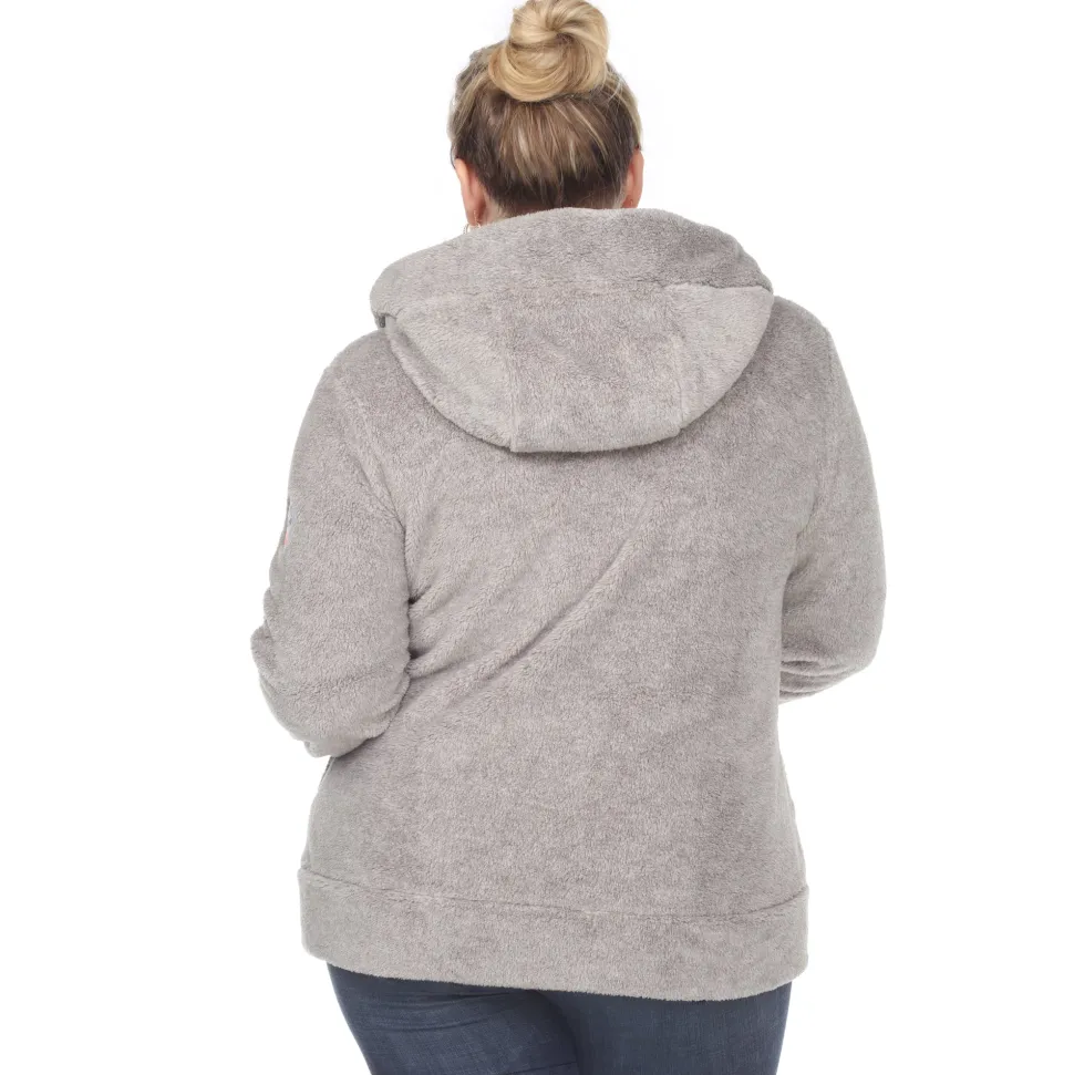Hooded Sherpa Jacket - Plus