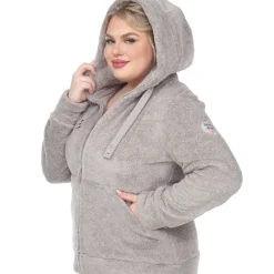Hooded Sherpa Jacket - Plus