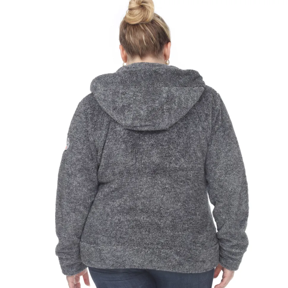Hooded Sherpa Jacket - Plus