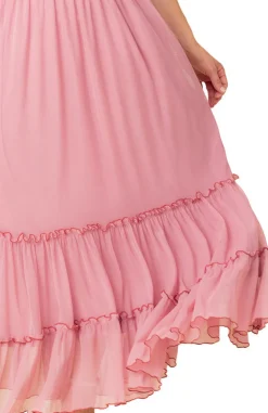 Isla Tiered Mesh Maxi Skirt - Plus