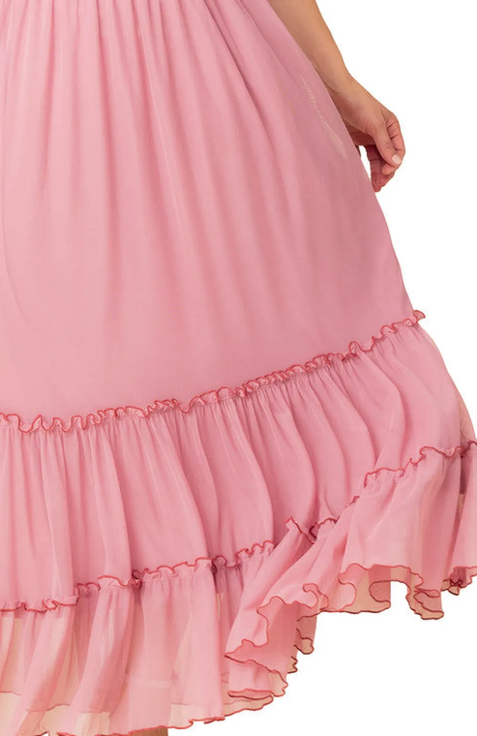 Isla Tiered Mesh Maxi Skirt - Plus