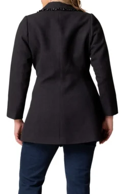 Juliette Satin Trim Coat - Plus