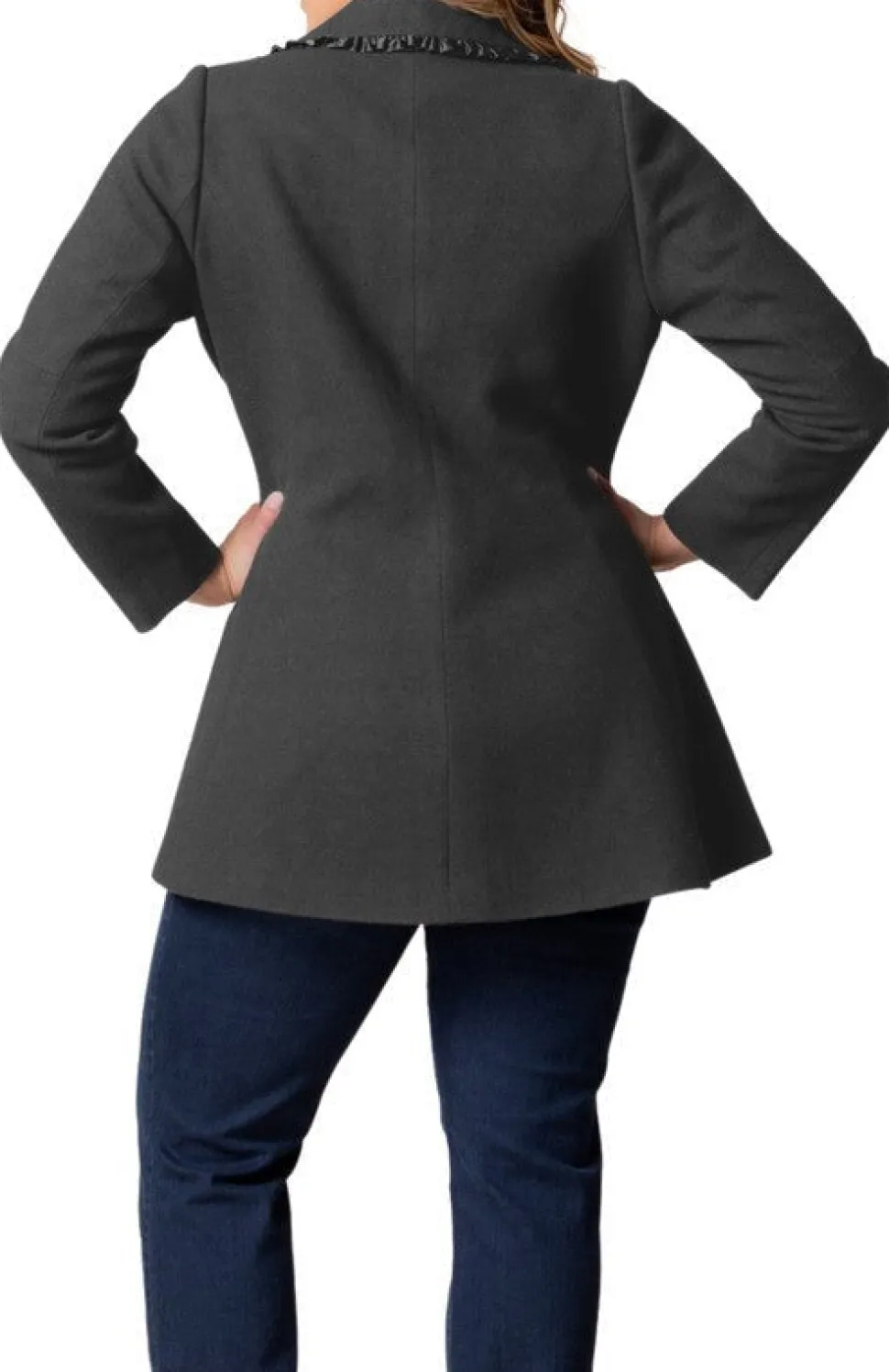 Juliette Satin Trim Coat - Plus