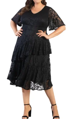Lace Affair Cocktail Dress - Plus