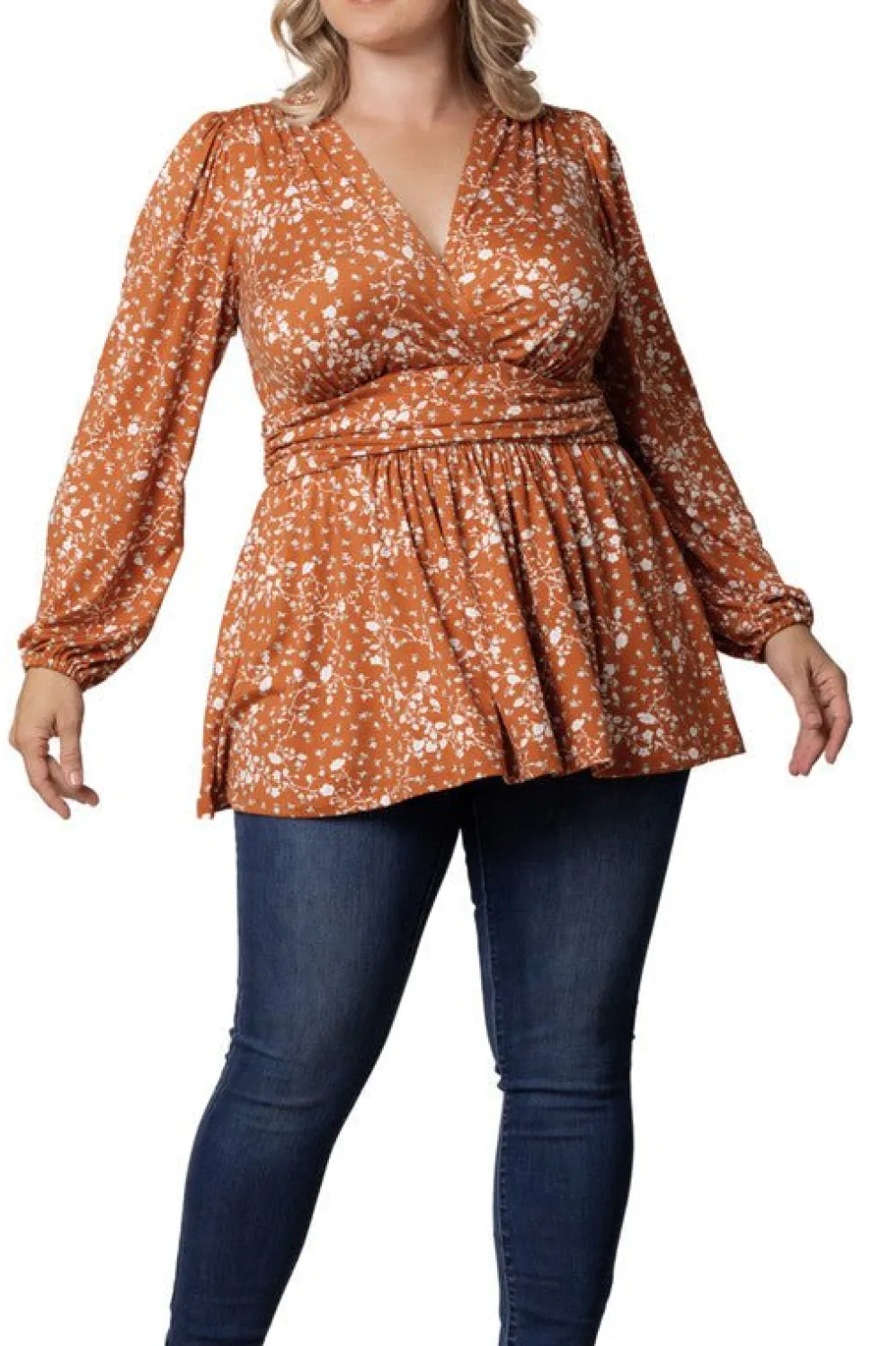 Leah Long Sleeve Tunic Top - Plus