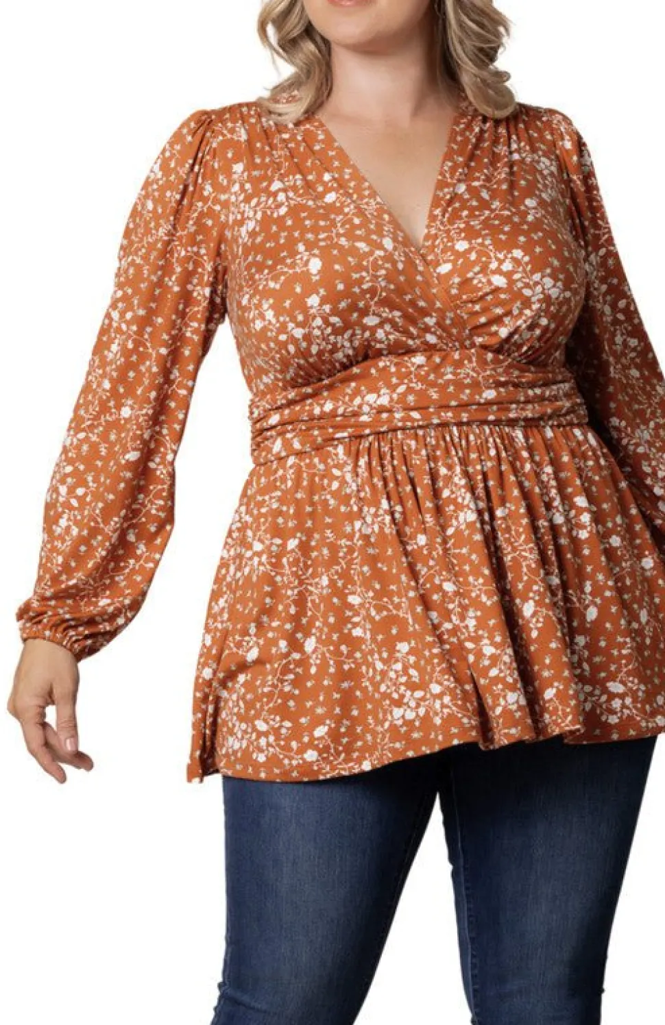 Leah Long Sleeve Tunic Top - Plus