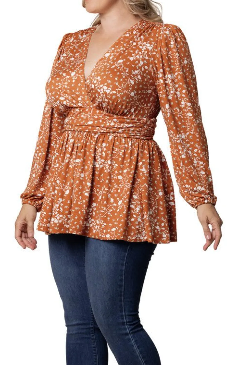 Leah Long Sleeve Tunic Top - Plus