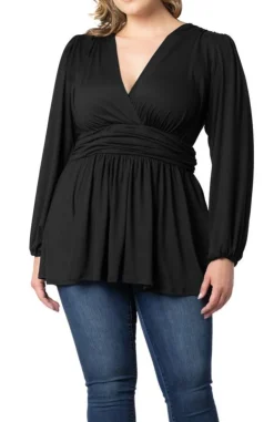 Leah Long Sleeve Tunic Top - Plus