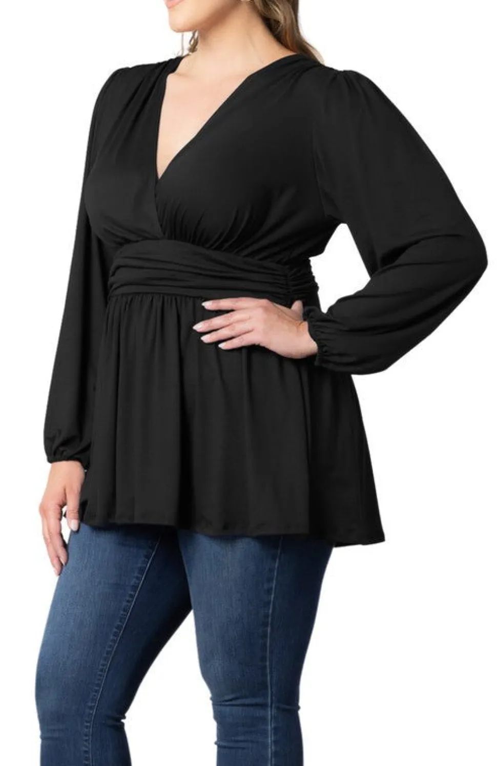 Leah Long Sleeve Tunic Top - Plus