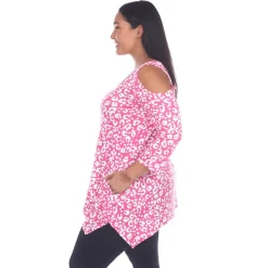 Leopard Cold Shoulder Tunic - Plus