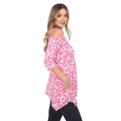 Leopard Cold Shoulder Tunic