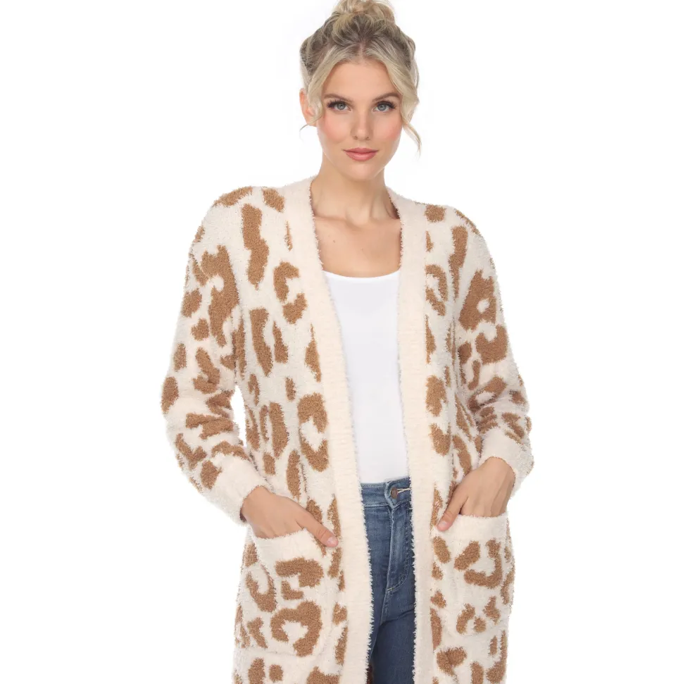 Leopard Print Open Front Cardigan