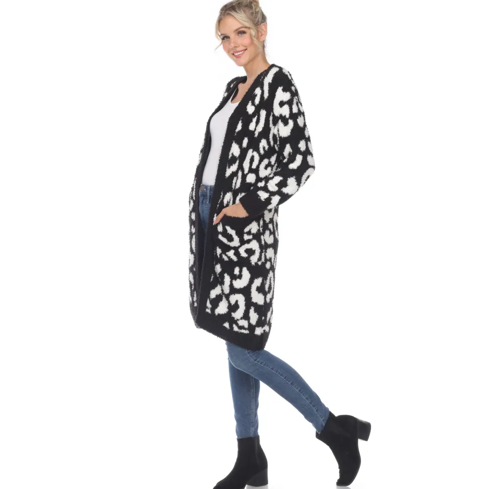 Leopard Print Open Front Cardigan