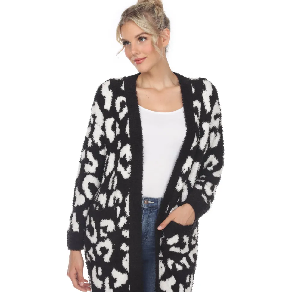 Leopard Print Open Front Cardigan