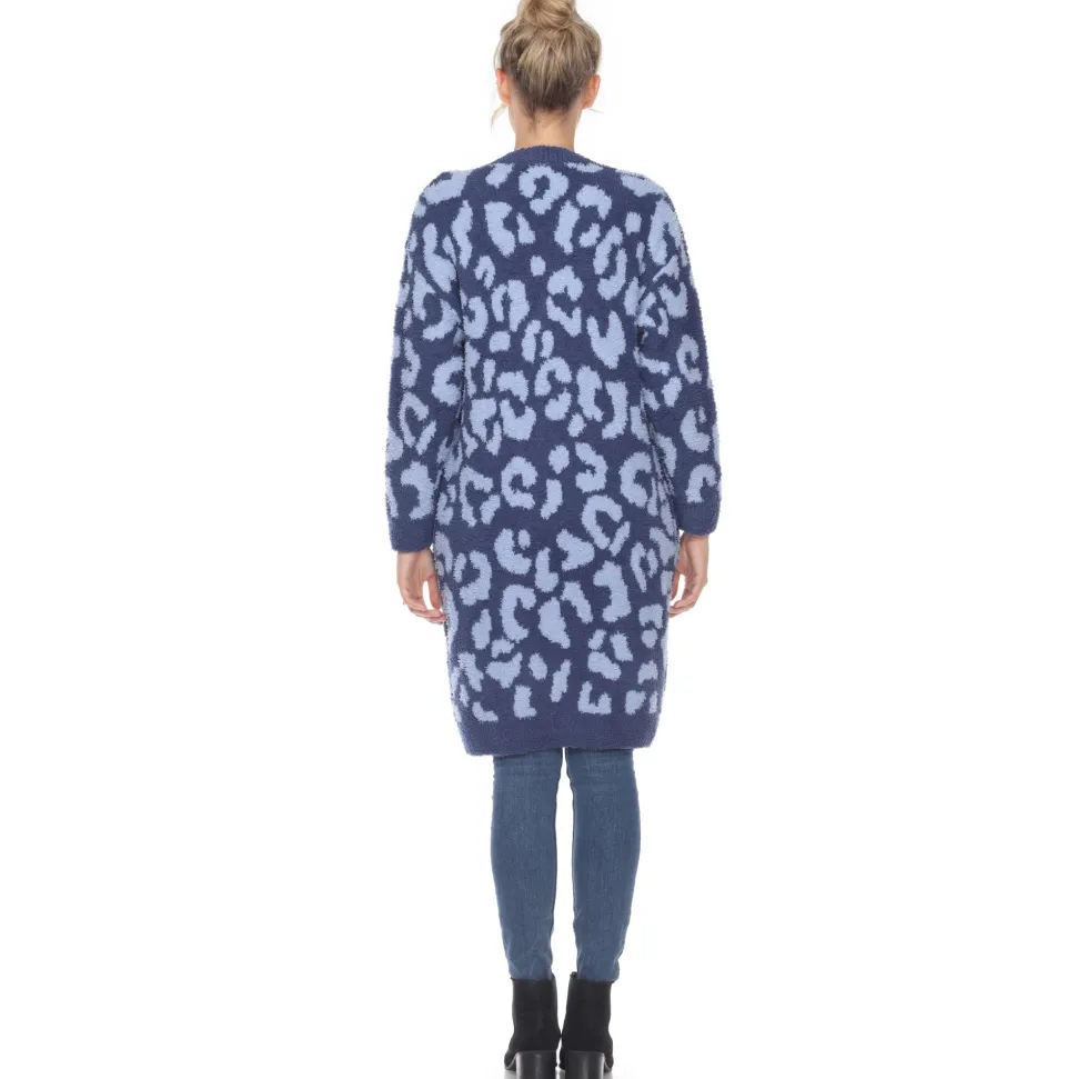 Leopard Print Open Front Cardigan