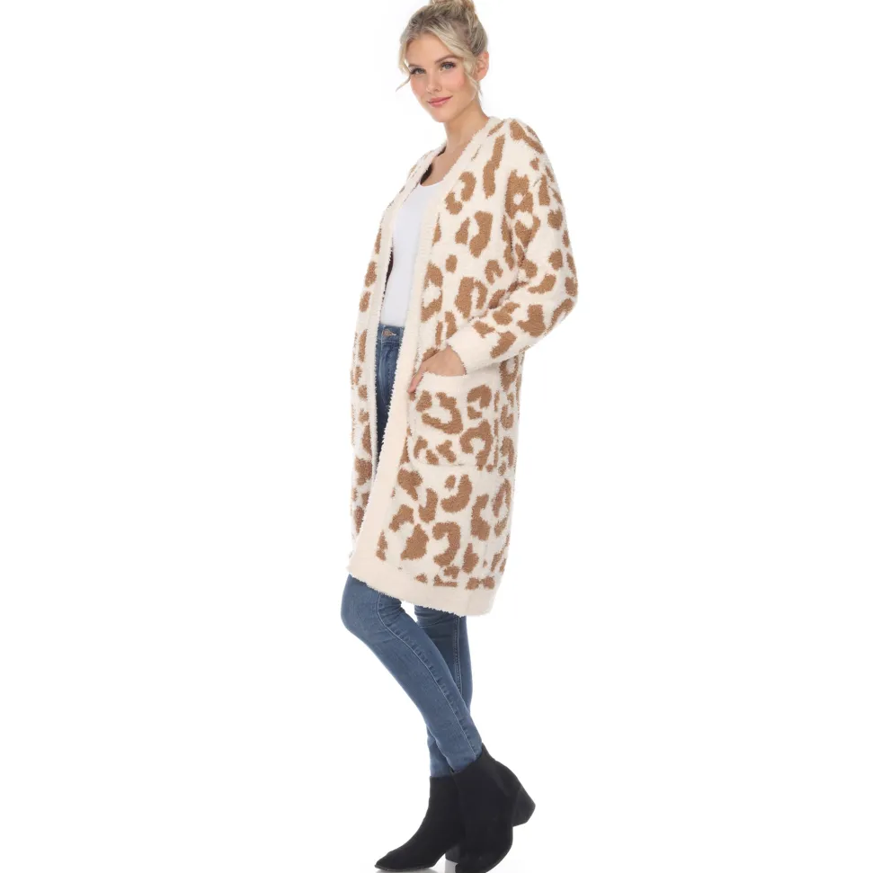 Leopard Print Open Front Cardigan