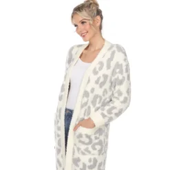 Leopard Print Open Front Cardigan