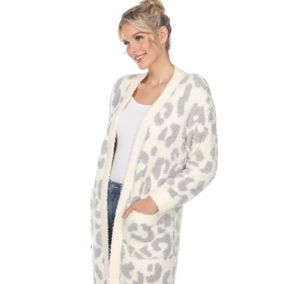 Leopard Print Open Front Cardigan