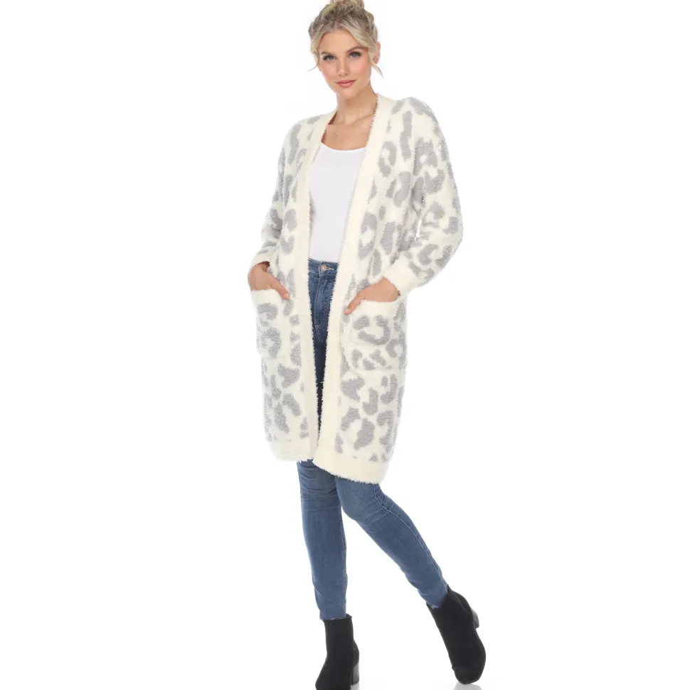 Leopard Print Open Front Cardigan