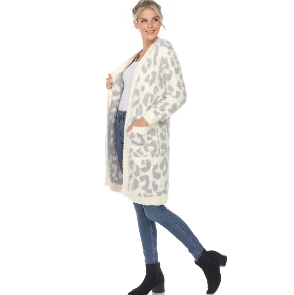 Leopard Print Open Front Cardigan