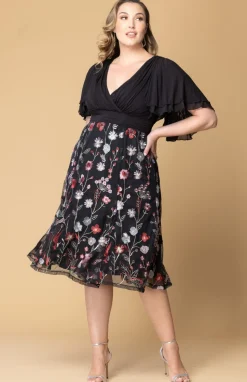 Lillian Embroidered Cocktail Dress - Plus