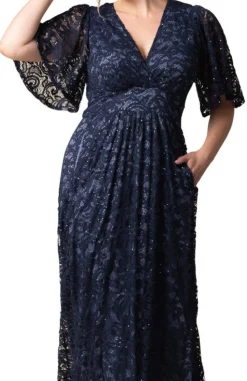 Luminous Sequin Lace Long Gown - Plus