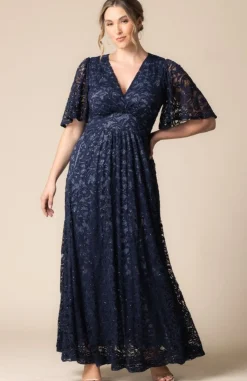 Luminous Sequin Lace Long Gown - Plus