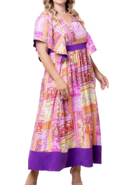 Mediterranean Breeze Maxi Dress - Plus