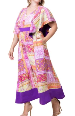 Mediterranean Breeze Maxi Dress - Plus