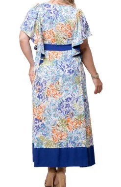 Mediterranean Breeze Maxi Dress - Plus