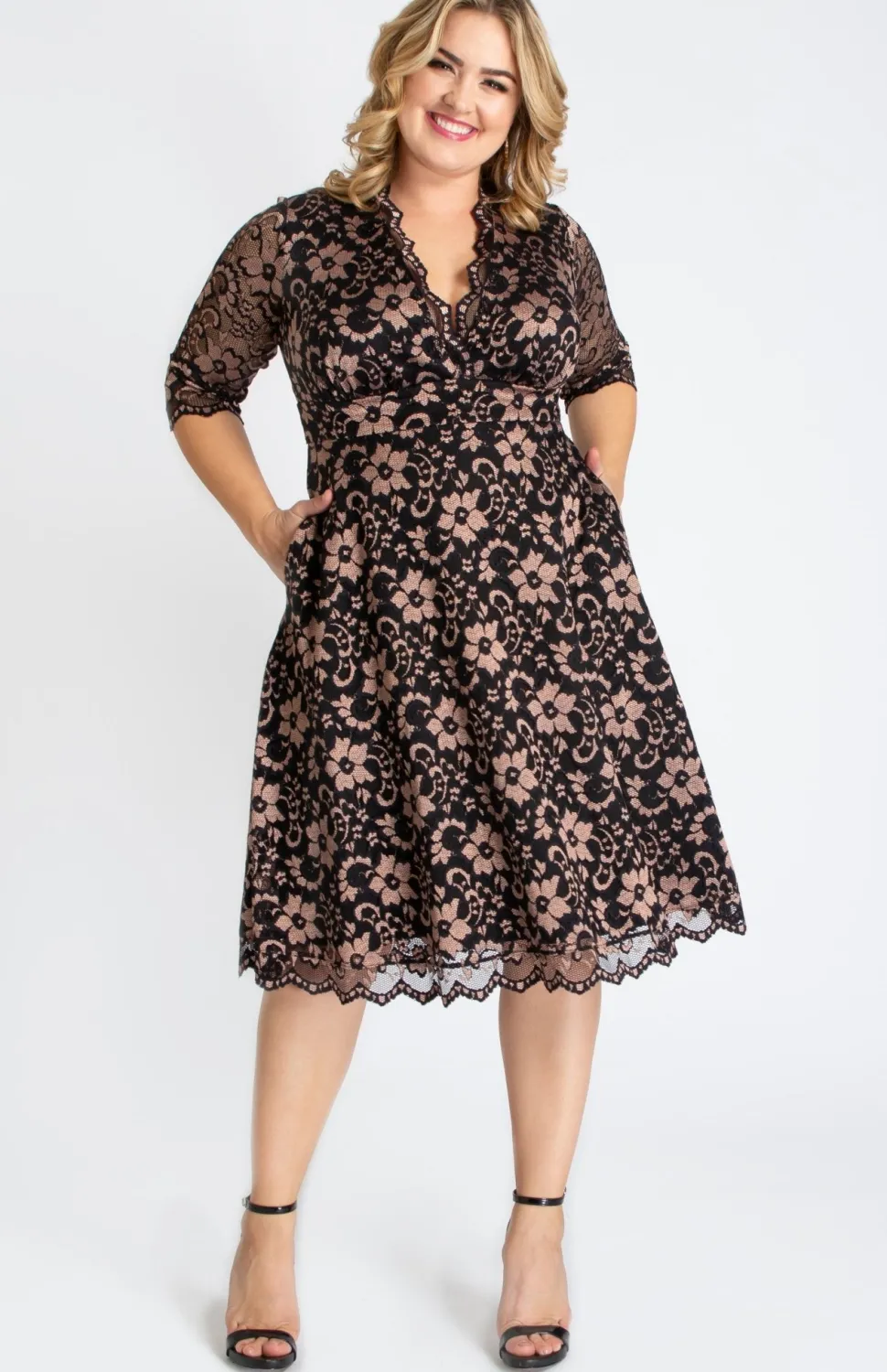 Mon Cherie Lace Dress - Plus