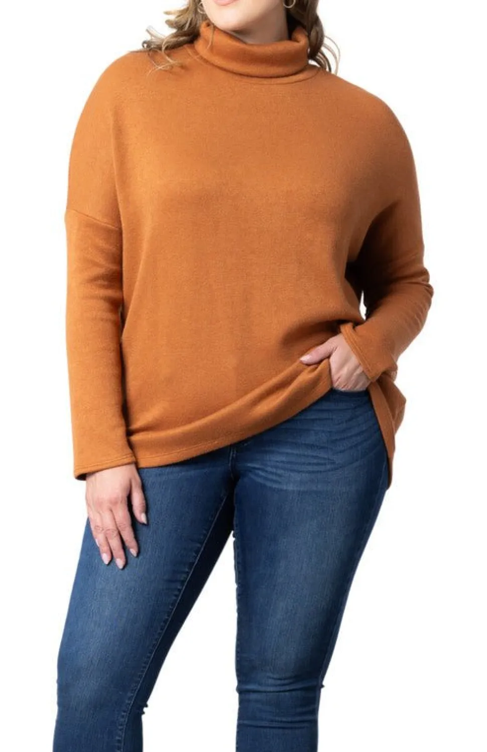 Paris Turtleneck Tunic Sweater - Plus