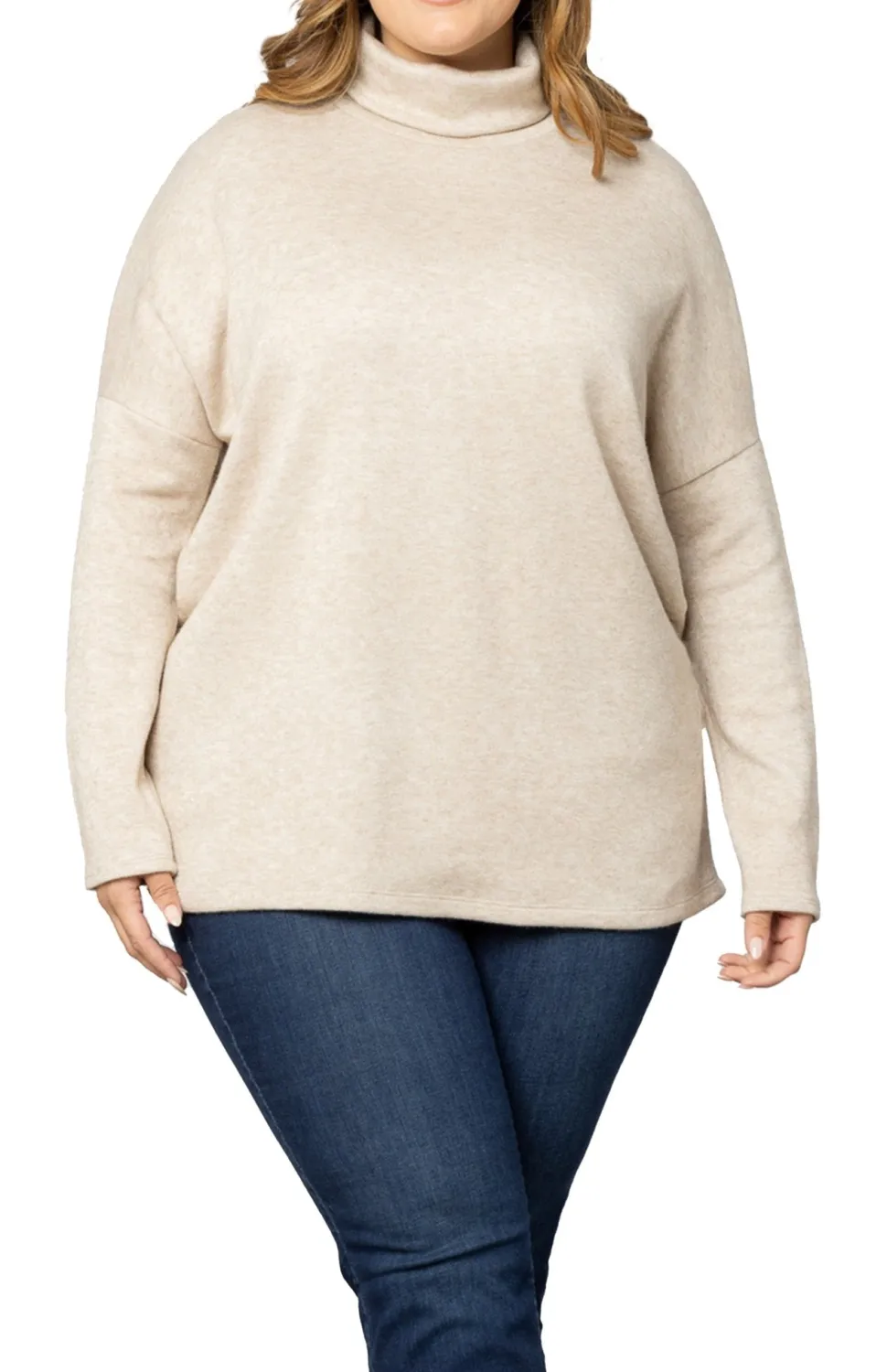 Paris Turtleneck Tunic Sweater - Plus