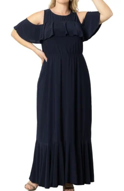 Piper Cold Shoulder Maxi Dress - Plus