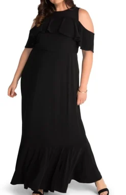 Piper Cold Shoulder Maxi Dress - Plus