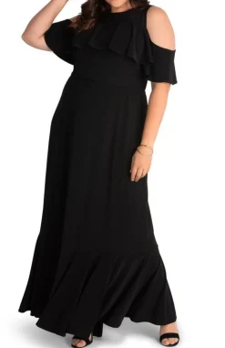 Piper Cold Shoulder Maxi Dress - Plus
