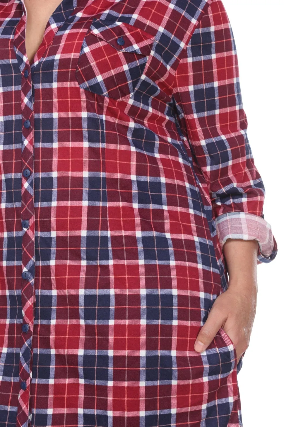 Piper Stretchy Plaid Tunic - Plus