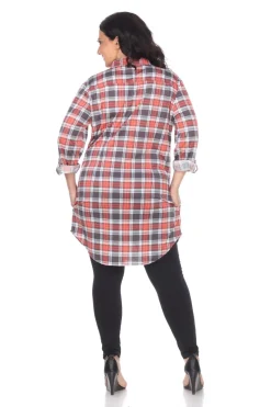 Piper Stretchy Plaid Tunic - Plus