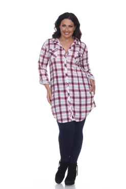 Piper Stretchy Plaid Tunic - Plus
