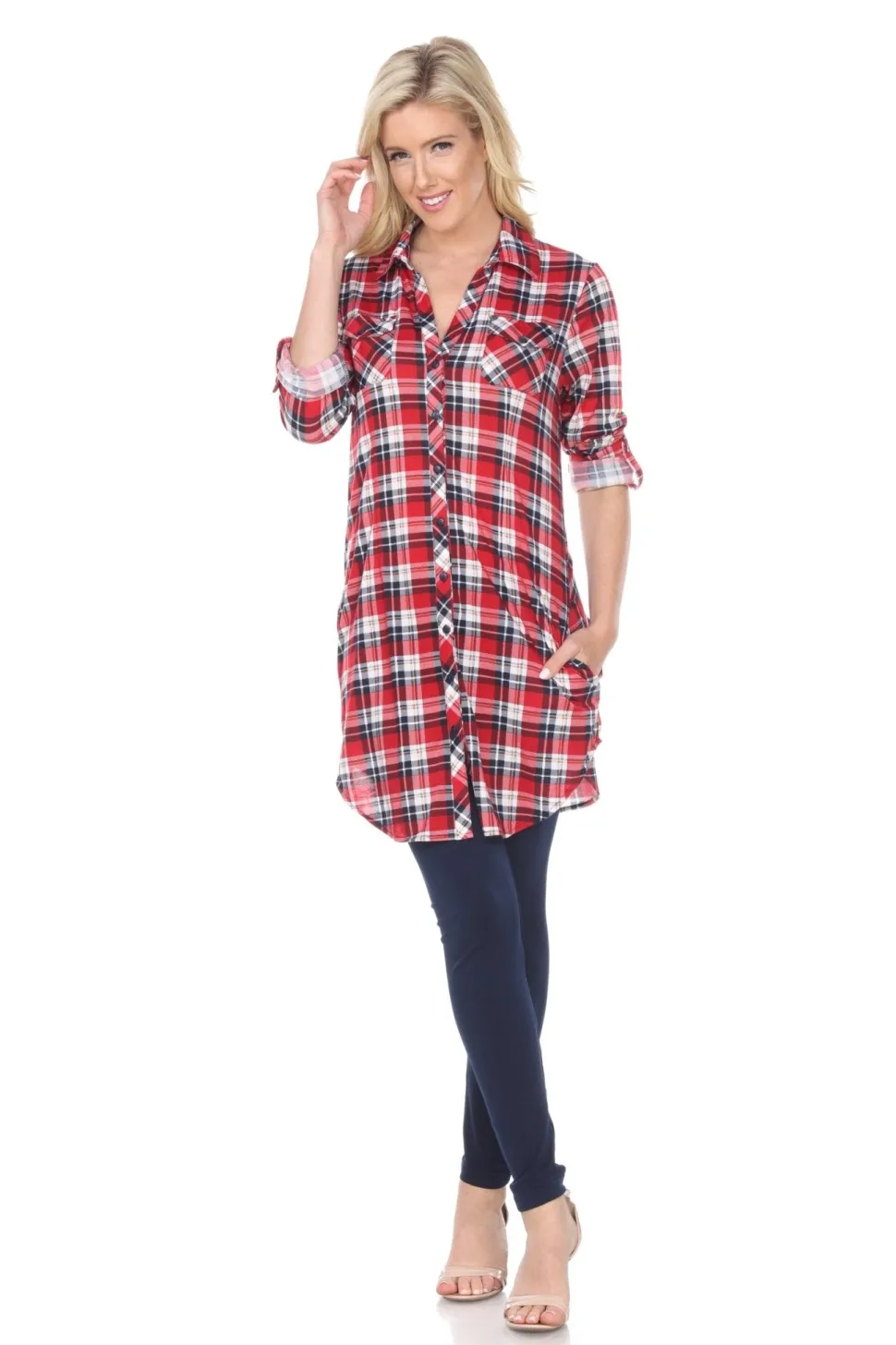 Piper Stretchy Plaid Tunic