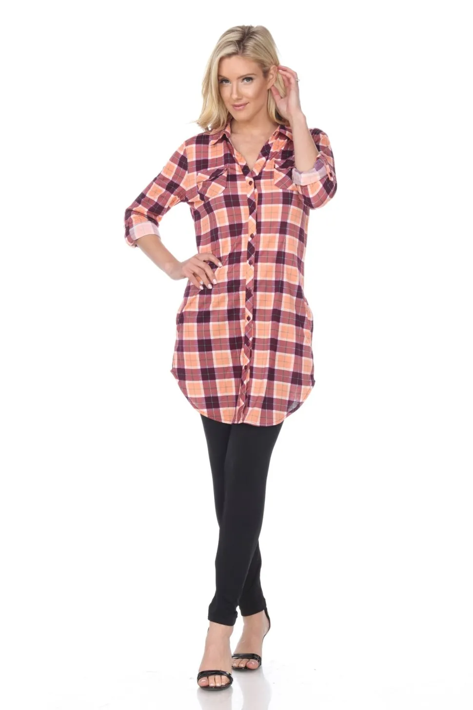 Piper Stretchy Plaid Tunic