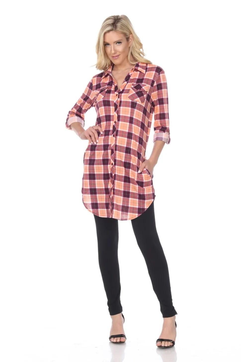 Piper Stretchy Plaid Tunic