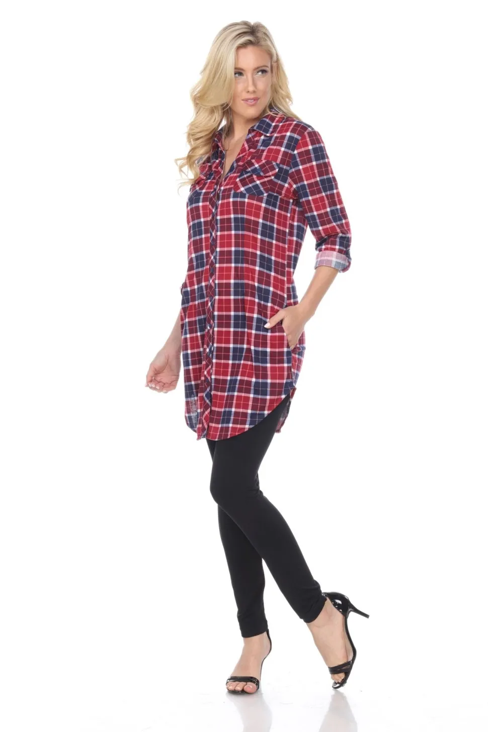 Piper Stretchy Plaid Tunic