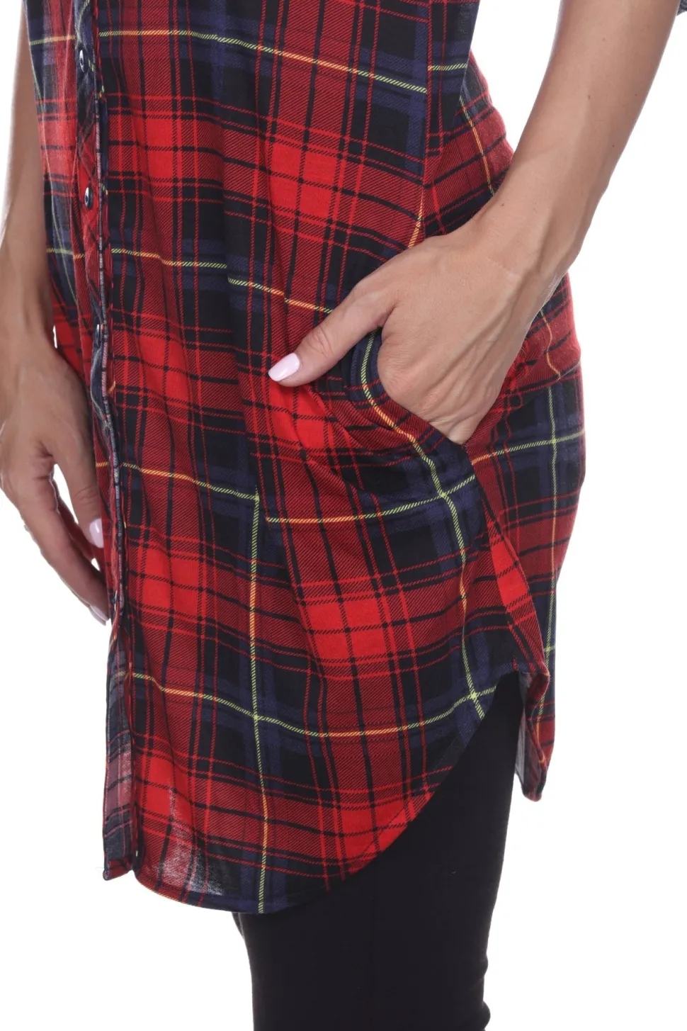 Piper Stretchy Plaid Tunic