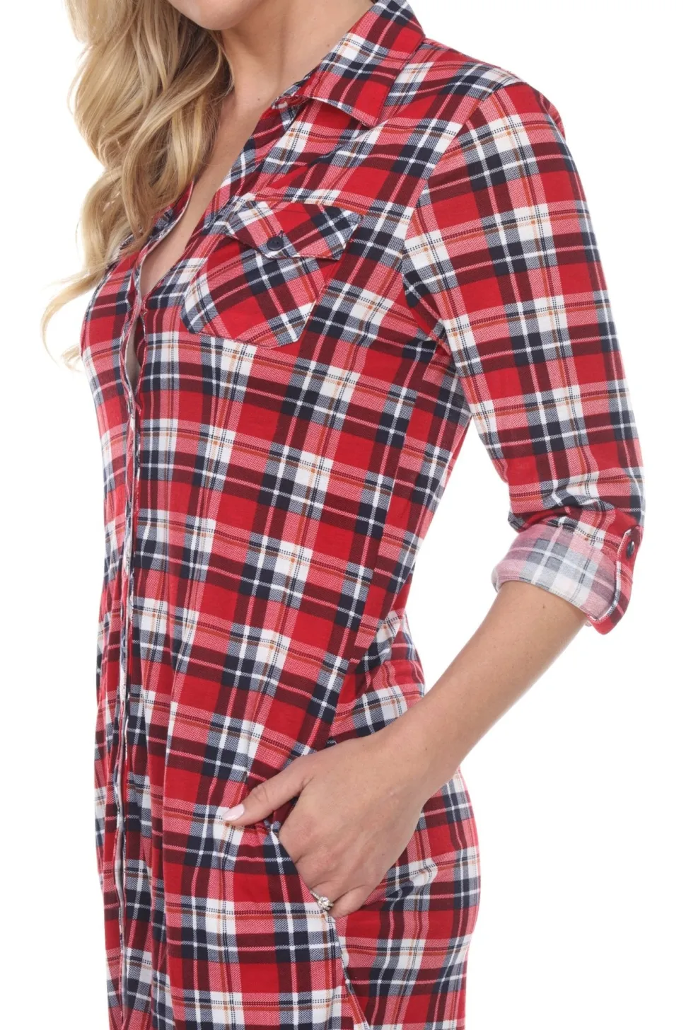 Piper Stretchy Plaid Tunic